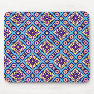 Mousepad Padrão Geométrico Floral Vibrante