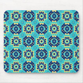 Mousepad Padrão Geométrico Floral Vibrante Boho Chic