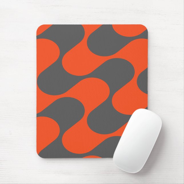 Mousepad Padrão Geométrico Moderno De Laranja E Abstrato De (Com mouse)