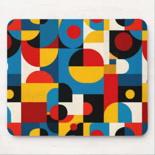 Mousepad Padrão Geométrico Moderno no Estilo Bauhaus