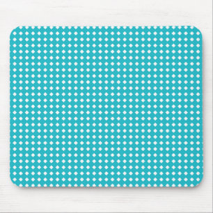 Mousepad Padrão Geométrico Simples Água Branco - Diamantes