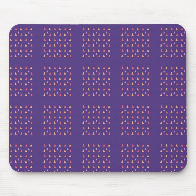 Mousepad Padrão Geométrico Triângulo Roxo (Frente)