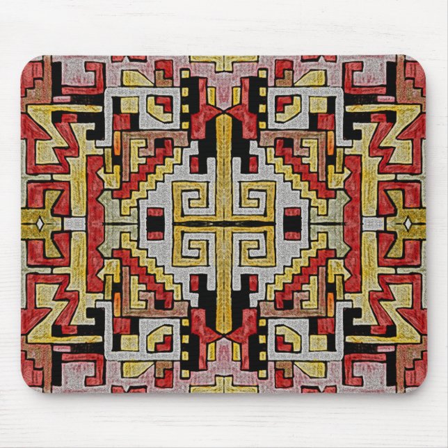 Mousepad Padrão Geométrico Tribal/Étnico (Frente)