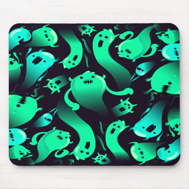 Mousepad Padrão Ghost Neon Verde (Frente)