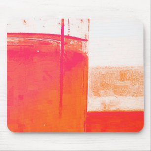 Mousepad Padrão Gráfico Geométrico Abstrato Laranja Moderno