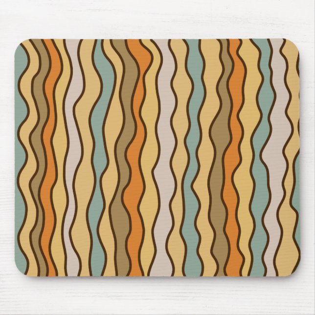 Mousepad Padrão Hippie Trippy Groovy Vertical Stripe 70s (Frente)