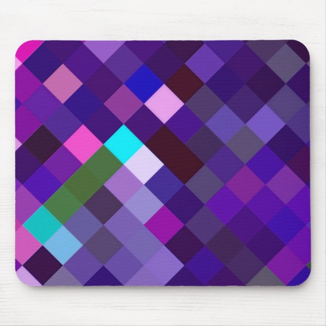 Mousepad Padrão ixelado - Roxo (Frente)
