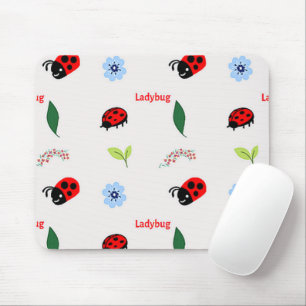 Mousepad Padrão Ladybug na cinza