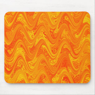 Mousepad Padrão Laranja Amarelo Vermelho de Mármore