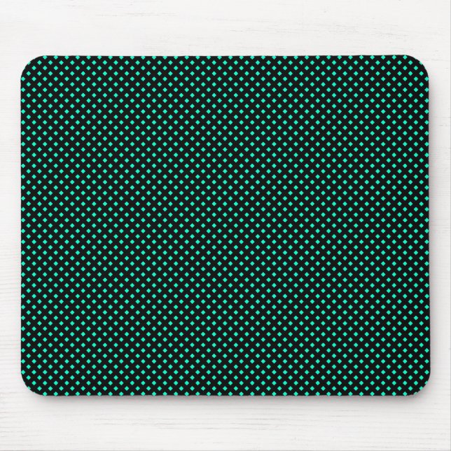 Mousepad Padrão Líquido Preto com Turquesa (Frente)
