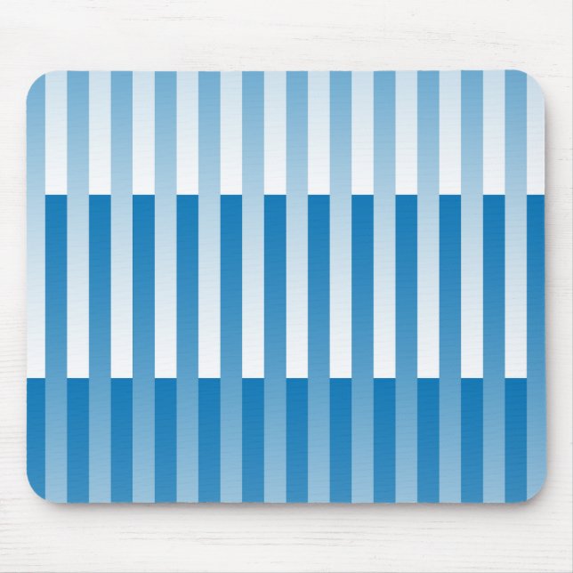 Mousepad Padrão Listrado Azul Branco (Frente)