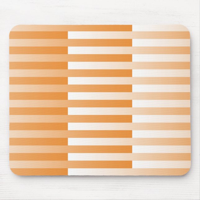 Mousepad Padrão Listrado Laranja Branco (Frente)