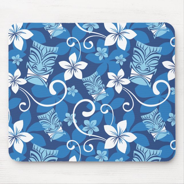 MOUSEPAD PADRÃO LUAU TIKI (AZUL) (Frente)