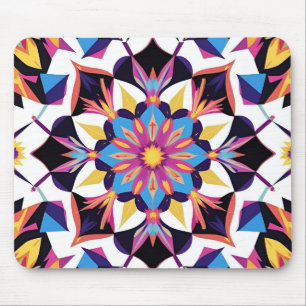 Mousepad Padrão Mandala Colorido Caleidoscópio