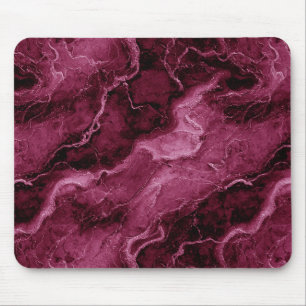 Mousepad Padrão marmoreado em magenta escura e rosa