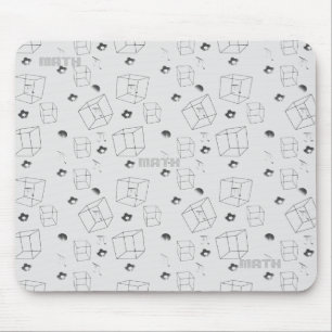 Mousepad Padrão matemático preto e branco