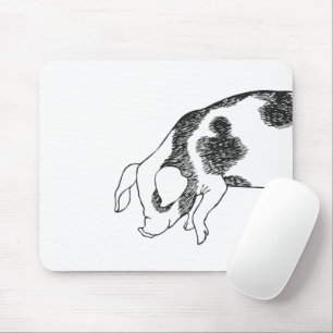 Mousepad Padrão Minimalista de Linha de Porco Cottagecore V