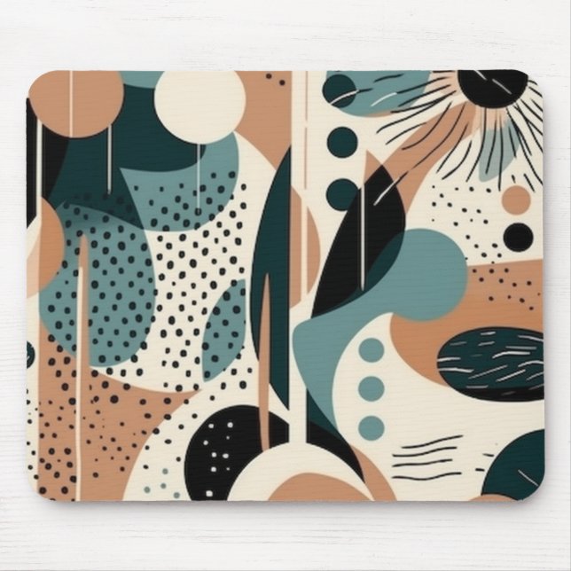 Mousepad Padrão mínimo de Abstrato sem costura - Geométrico (Frente)