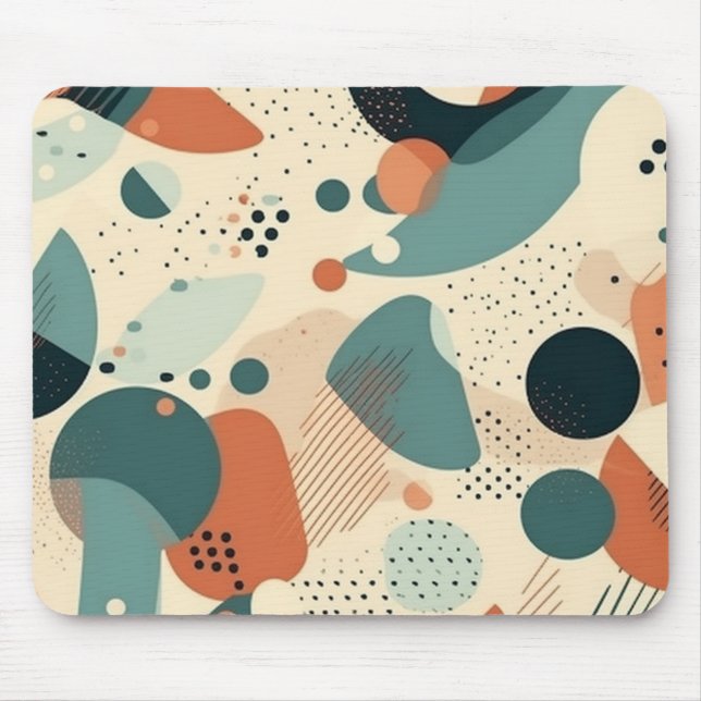 Mousepad Padrão mínimo de Abstrato sem costura - Geométrico (Frente)
