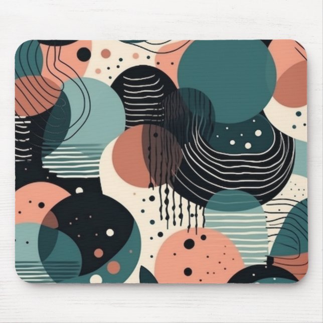 Mousepad Padrão mínimo de Abstrato sem costura - Geométrico (Frente)