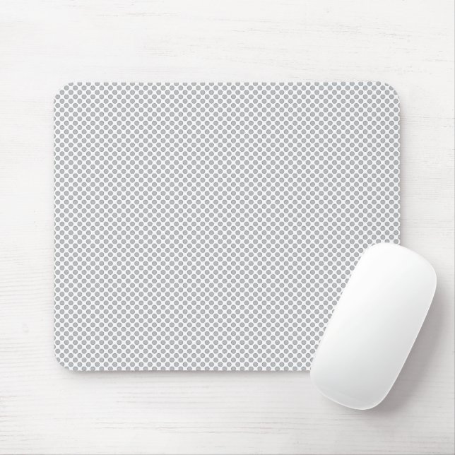 Mousepad Padrão Minimo de Bolinhas Cinzas (Com mouse)