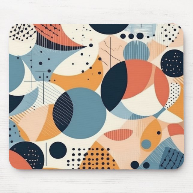 Mousepad Padrão mínimo sem costura Abstrato - Geométrico (1 (Frente)