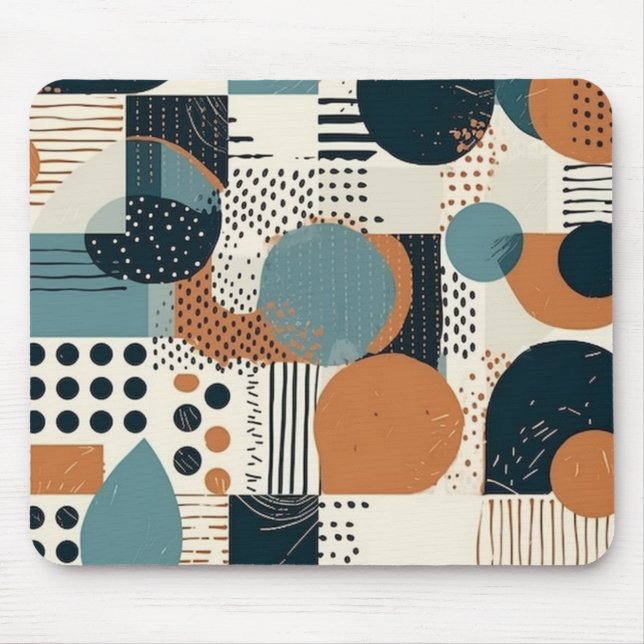 Mousepad Padrão mínimo sem costura Abstrato - Geométrico (1 (Frente)