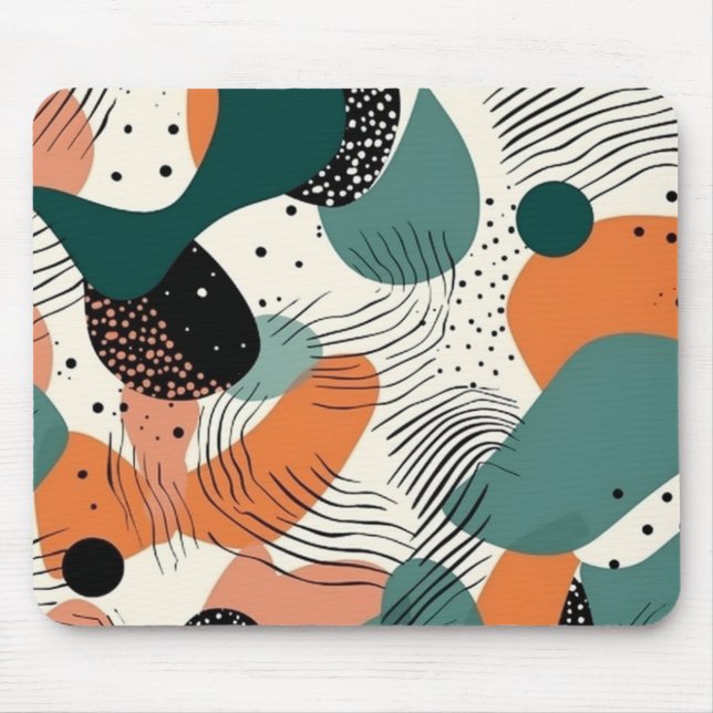 Mousepad Padrão mínimo sem costura Abstrato - Geométrico (1 (Frente)