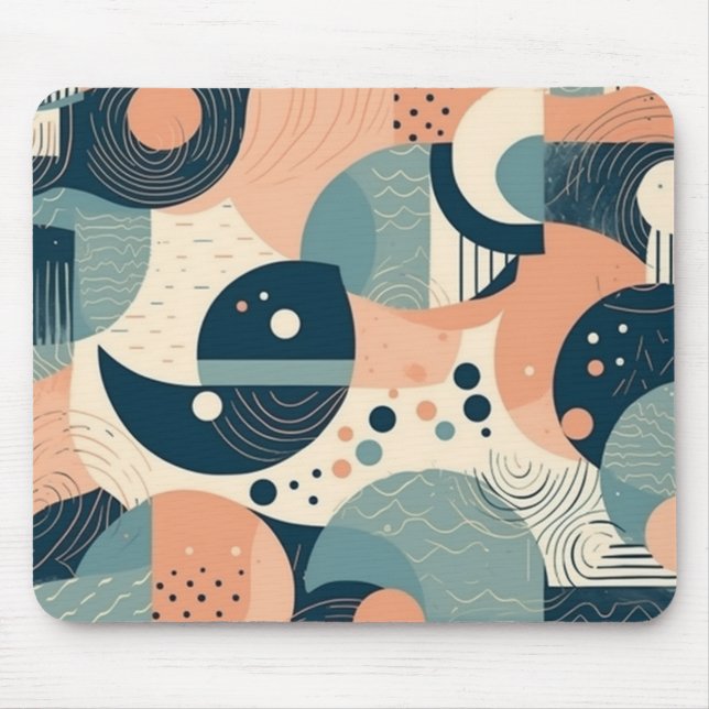 Mousepad Padrão mínimo sem costura Abstrato - Geométrico (1 (Frente)