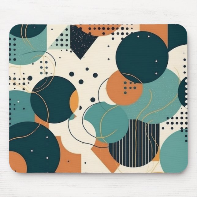 Mousepad Padrão mínimo sem costura Abstrato - Geométrico (3 (Frente)