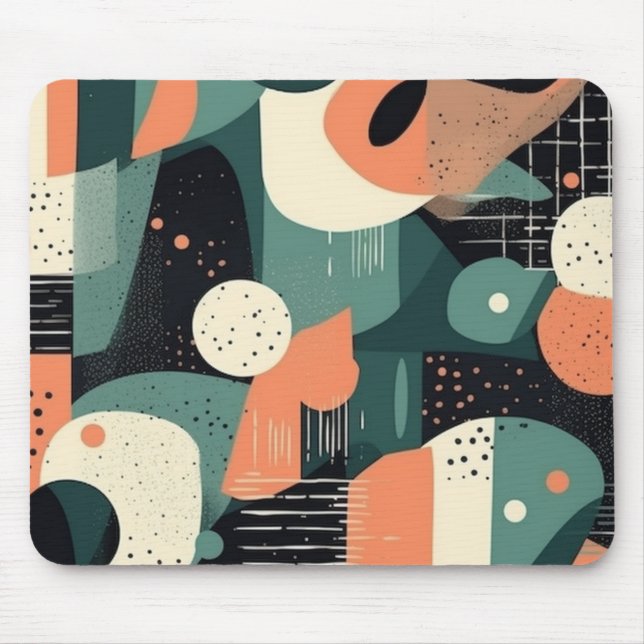 Mousepad Padrão mínimo sem costura Abstrato - Geométrico (4 (Frente)