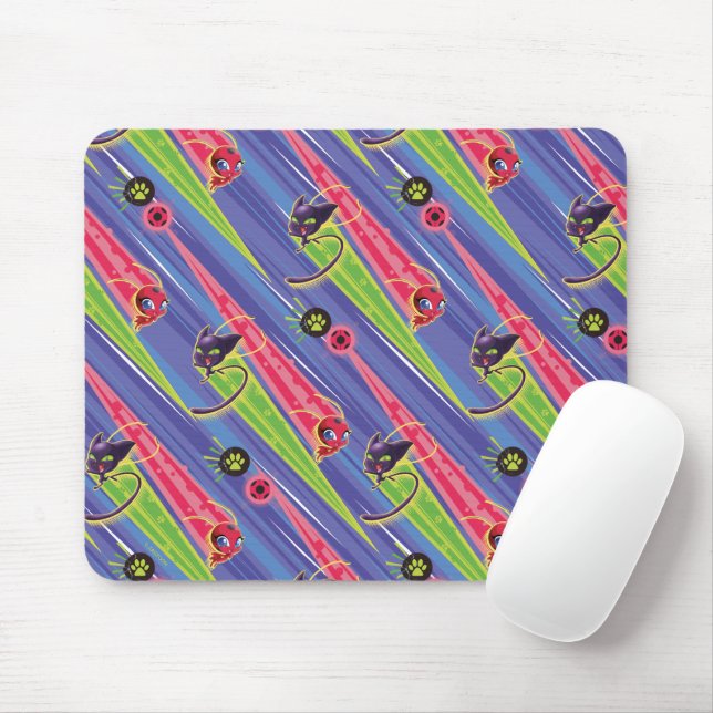 Mousepad Padrão Miraculoso Kwamis Tikki & Plagg (Com mouse)