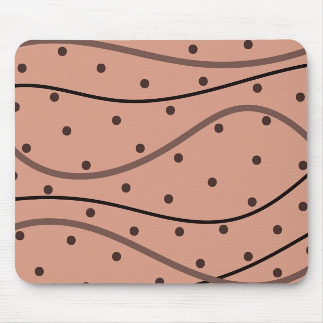 Mousepad Padrão Mocha Pontos e Stripes (Frente)