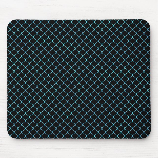 Mousepad Padrão moderno da corrente de vedação azul Elegant (Frente)