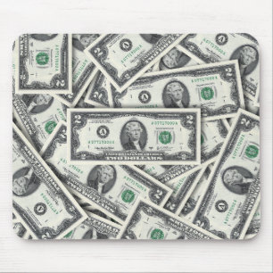 Mousepad Padrão Monetário de Nota de $2