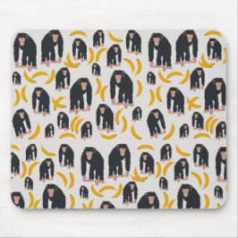 Mousepad Padrão Monkey Chimpanzee & Banana
