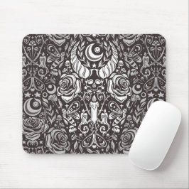 Mousepad Padrão monocromático gótico