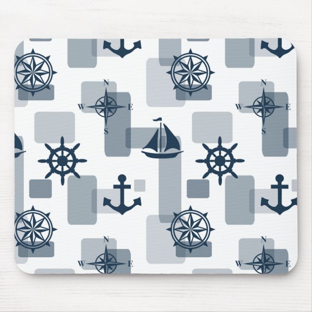 Mousepad Padrão náutico (Frente)