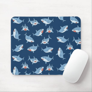 Mousepad Padrão Oceânico dos Tubarões Brancos de Excelente