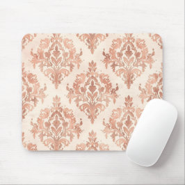 Mousepad Padrão Ornamental de Aquarela de Damasco de Pêsseg