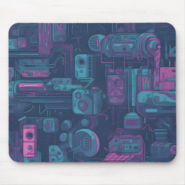 Mousepad Padrão perfeito do Cyberpunk (Frente)