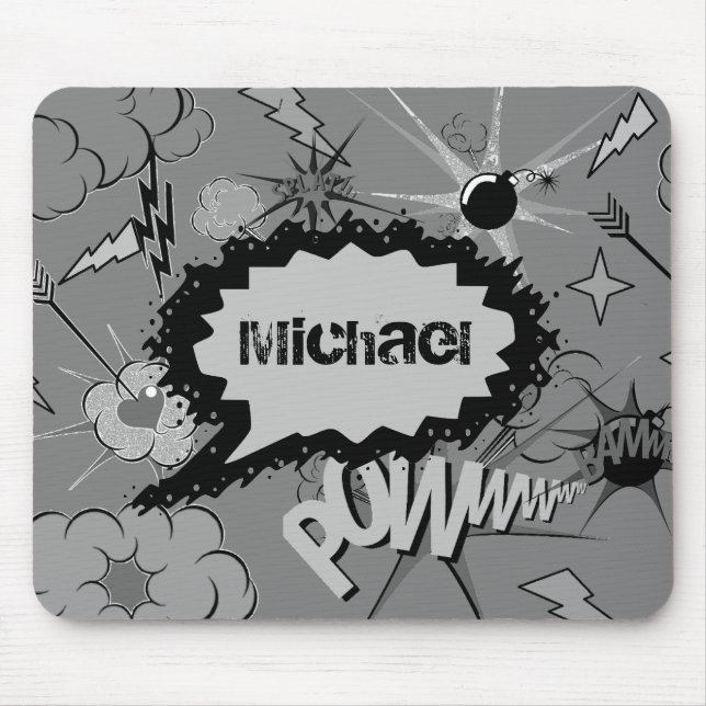 Mousepad Padrão Personalizado de História em Quadrinhos Ret (Frente)