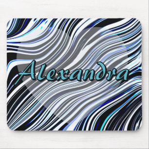 Mousepad Padrão Personalizado de Mármore e Ondas Abstratas
