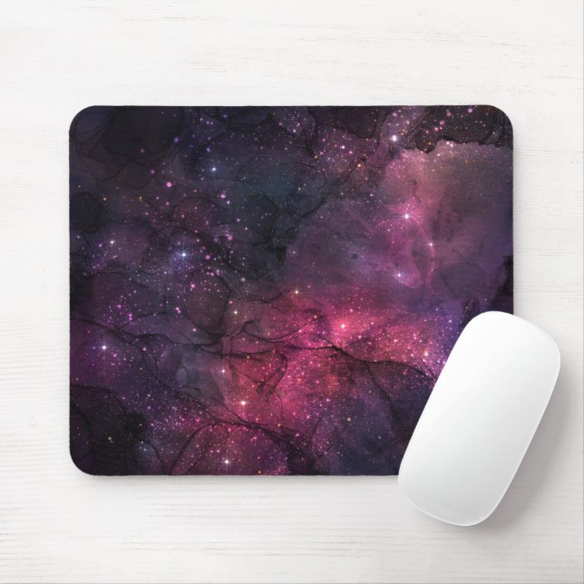 Mousepad Padrão Planetário da Galáxia do Espaço Exterior Es (Com mouse)