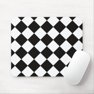 Mousepad Padrão preto e branco