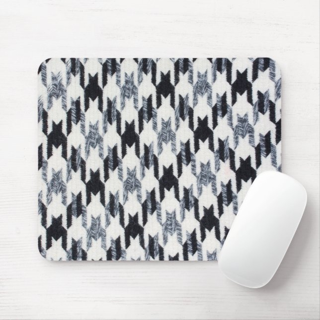 Mousepad Padrão preto e branco da houndstooth (Com mouse)