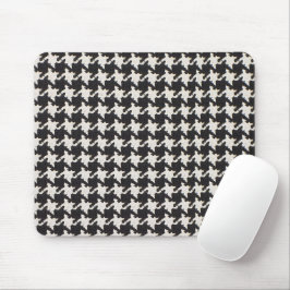 Mousepad Padrão Preto e Branco Xadrez Houndstooth