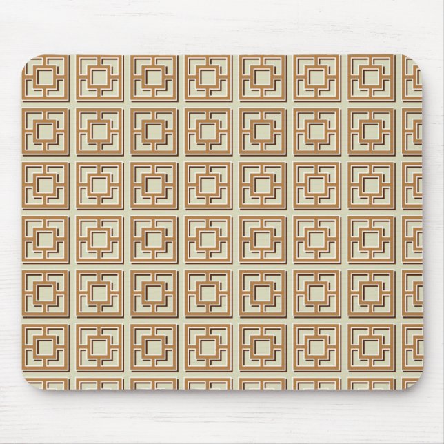 Mousepad Padrão Quadrado Castanho (Frente)
