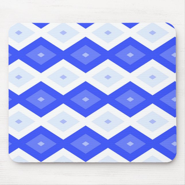 Mousepad Padrão real de diamante azul (Frente)