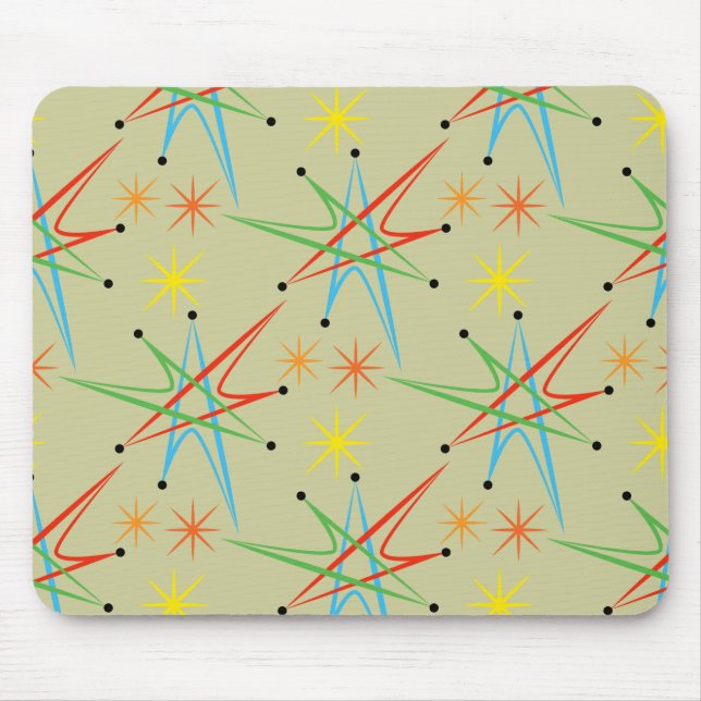 Mousepad Padrão Retrocolorido de Impulso Atômico (Frente)